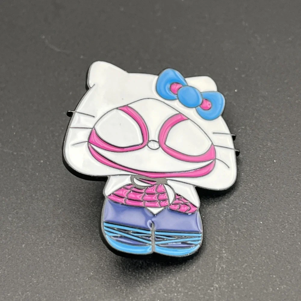 Hello Kitty As Gwen Stacy Spider Woman Lapel‎ Hat Pin